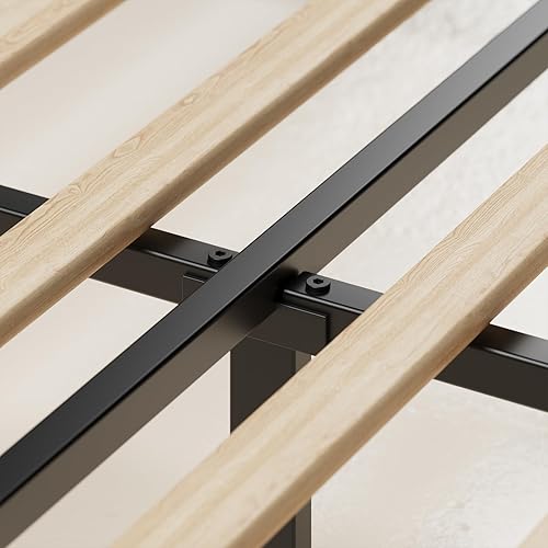 Miniatura 26 de Gizoon Base de cama tamaño Queen tapizada con 4 cajones de almacenamiento, cabecero ajustable, sin ruido, soporte de listones de madera, se adapta a