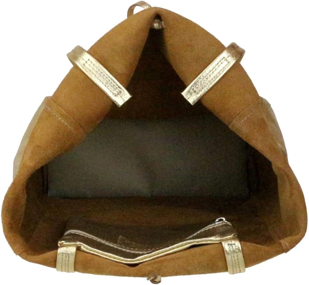 Girly HandBags Womens Open Top Genuine Leather Handbag