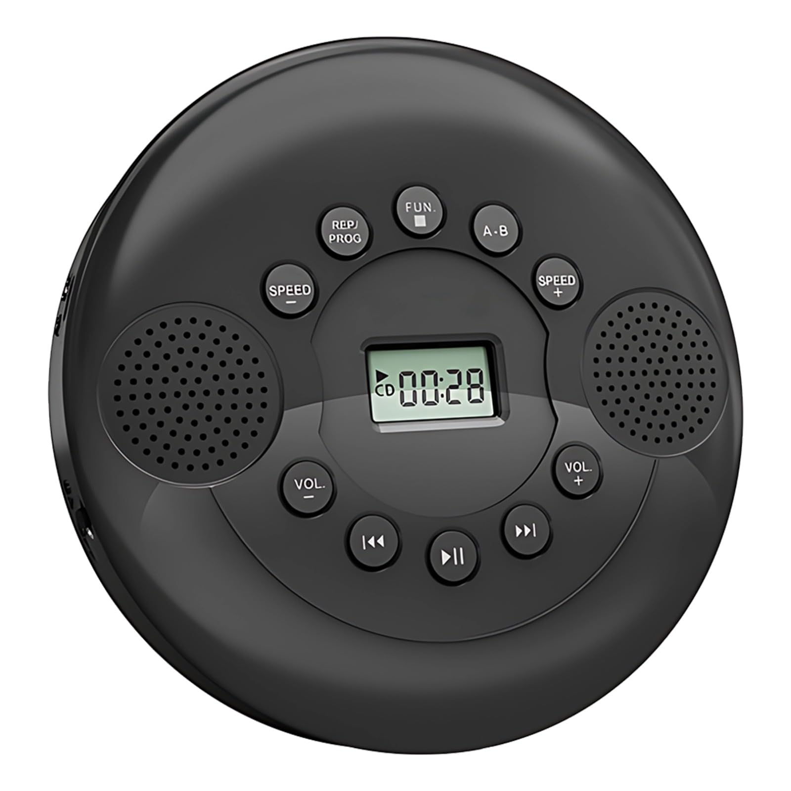Lecteur CD Portable avec Connexion sans Fil et USB, Son stéréo, Compatible MP3, CD, CD-R, CD-RW, Batterie intégrée, AUX et USB, idéal pour la Voiture et la Maison