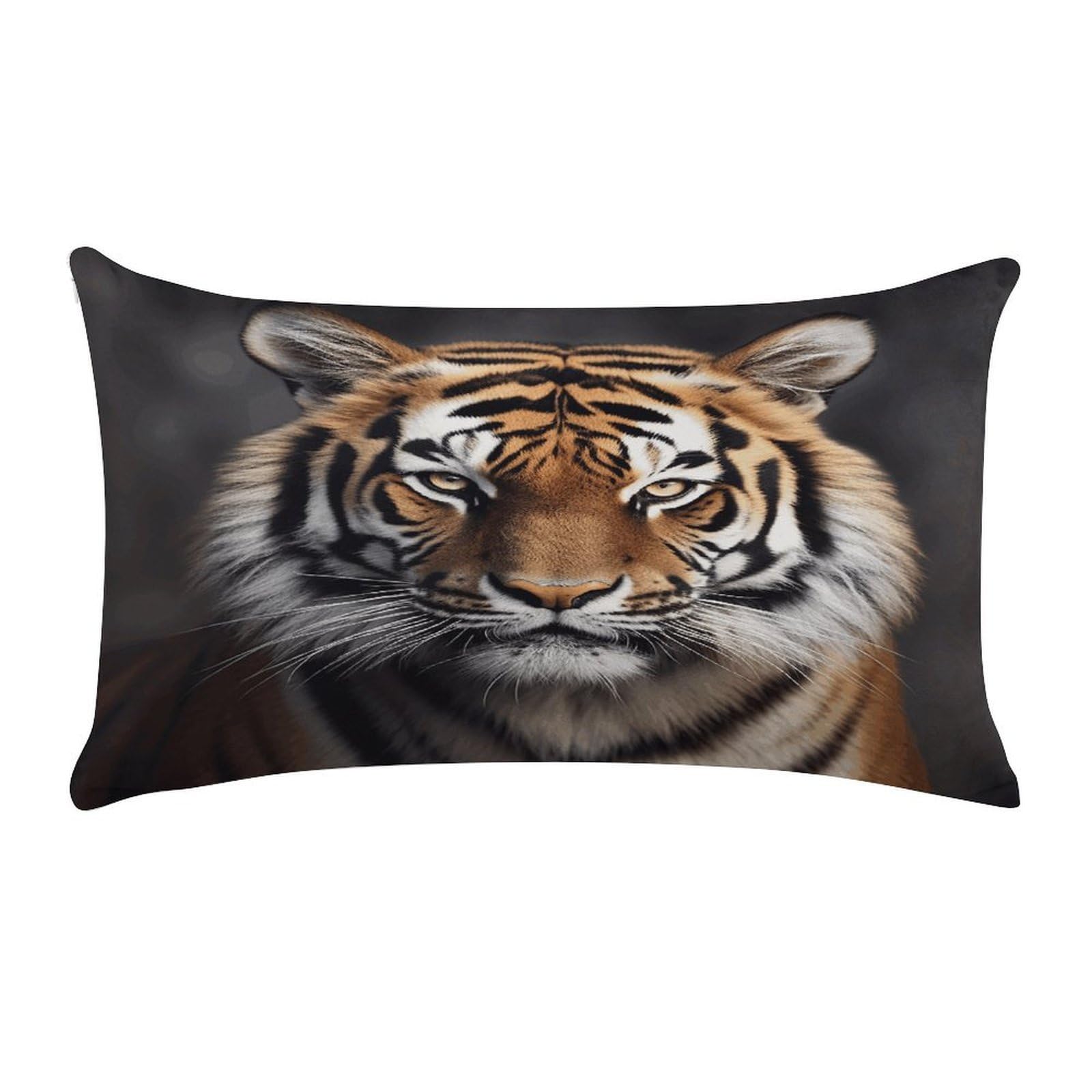 FodPand Tiger Throw Pillow Covers Rectangular Pillow Case Short Plush Pillowcase Cozy Pillow Protector Pillow Shames Soft Cushion Cases Decor Lumbar Pillow Shell 12"X20"