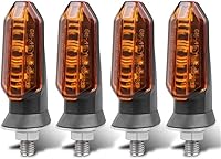 Vista 7 de Lámpara intermitente de 0.315 in Mini motocicleta LED intermitente ámbar luz intermitente intermitente lámpara intermitente 12 V lámpara indicadora