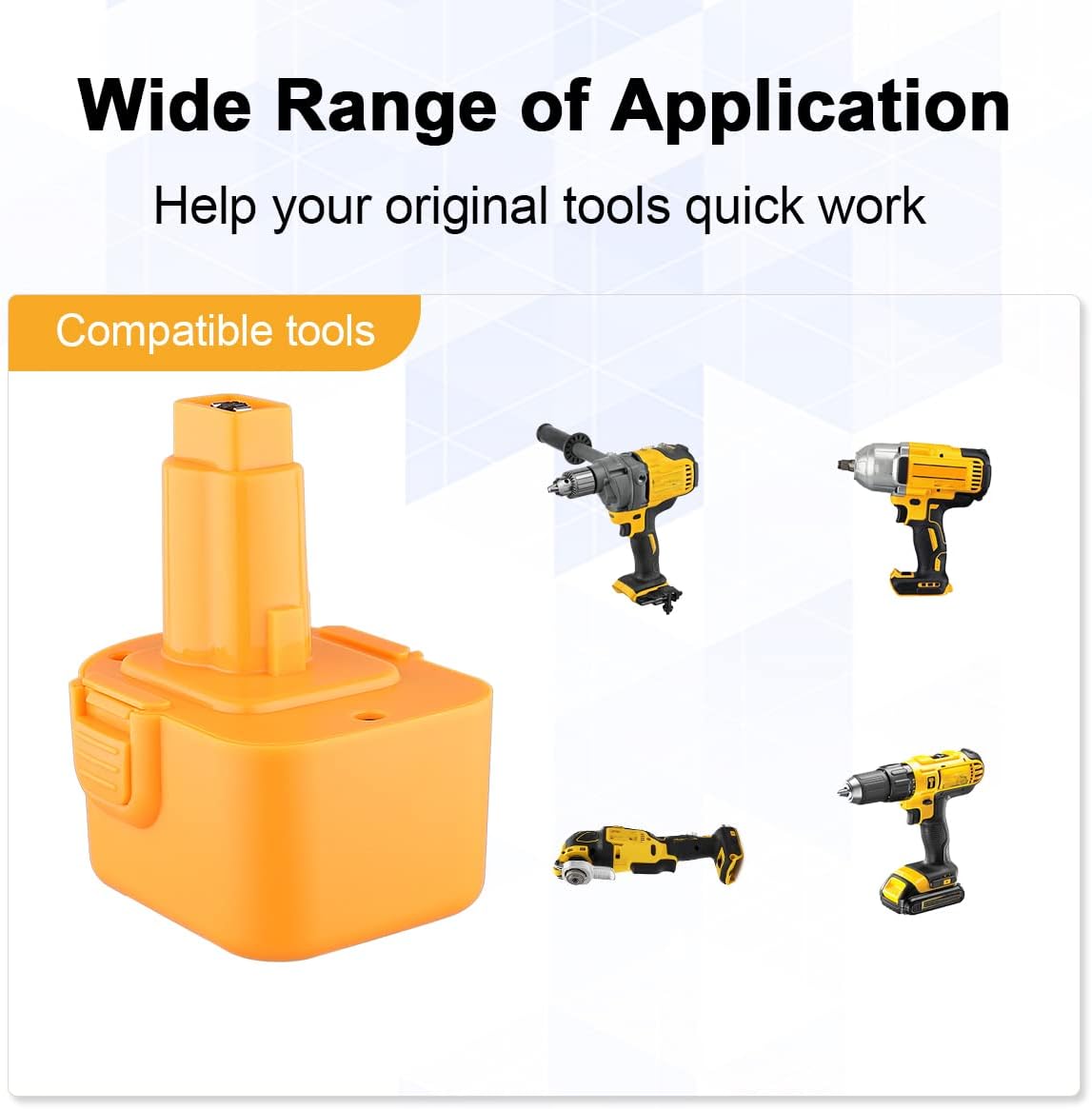PDstation 2Pack 3.6Ah DW9071 12V Battery Ni-HM Replacement for Dewalt 12v Battery DW9072 DC9071 DE9037 DE9071 DE9072 DE9074 DE9075 152250-27 Compatible with Dewalt 12 Volt Battery Cordless Power Tool