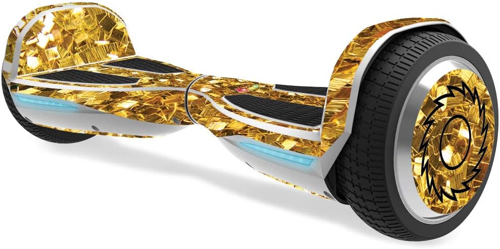 MightySkins Skin Compatible with Razor Hovertrax 1.5 Hover Board - Gold Chips | Protective, Durable, and Unique Vinyl Decal wrap Cover | Easy to Apply, Remove, and Change Styles | Made in The USA