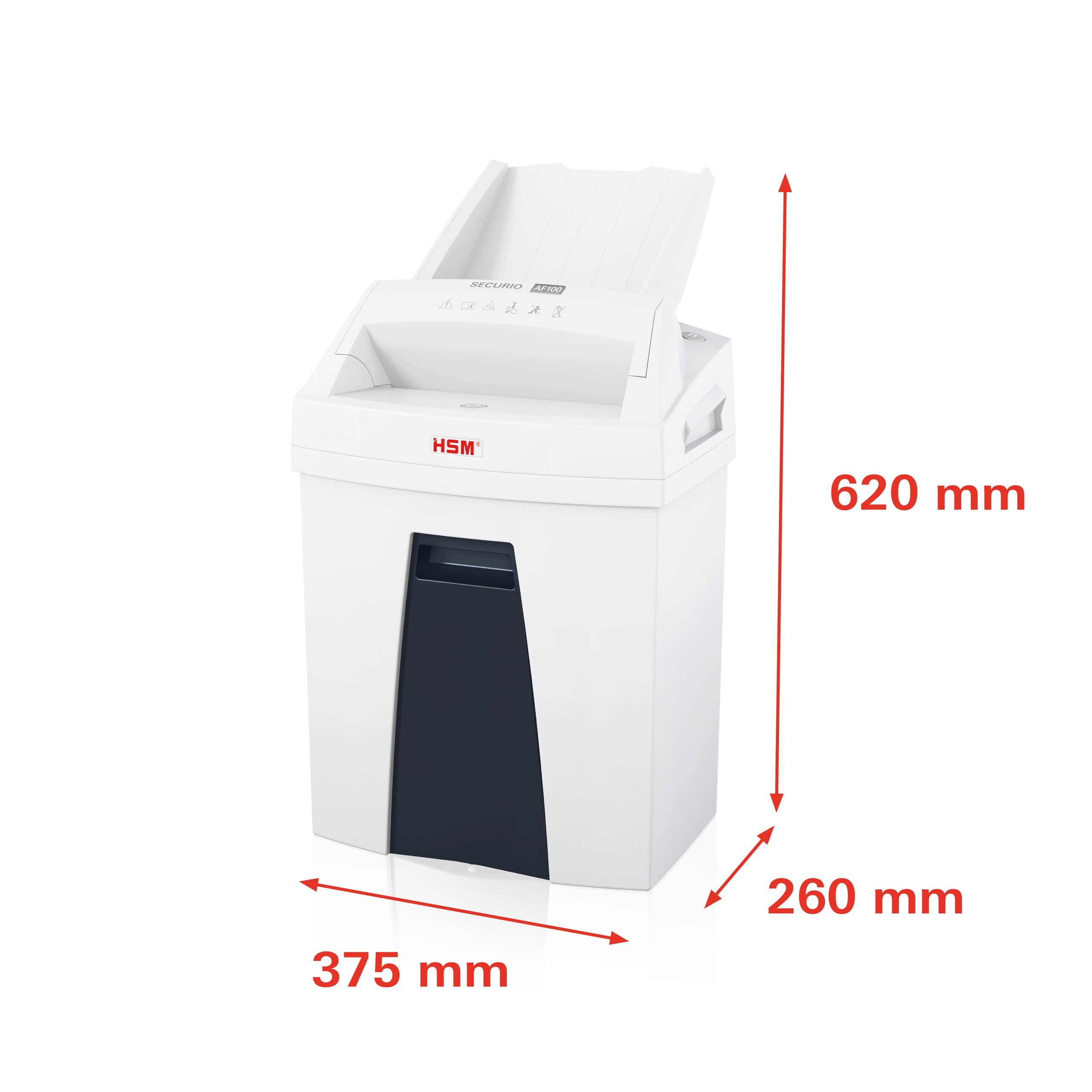 HSM SECURIO AF100 2063111 Distruggidocumenti con alimentazione automatica da 4x25 mm, bianco
