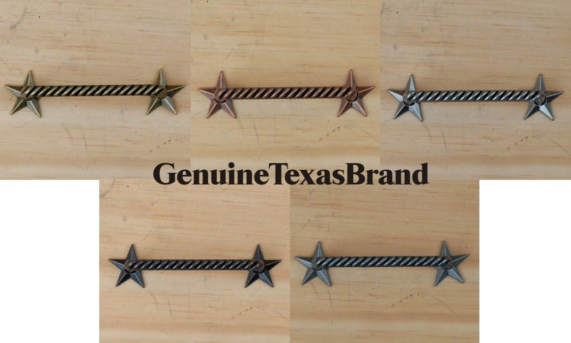 Set of 6 Twisted Rope with Stars Drawer Cabinet Handle Western Southwest Texas Kitchen (1 Please Select)