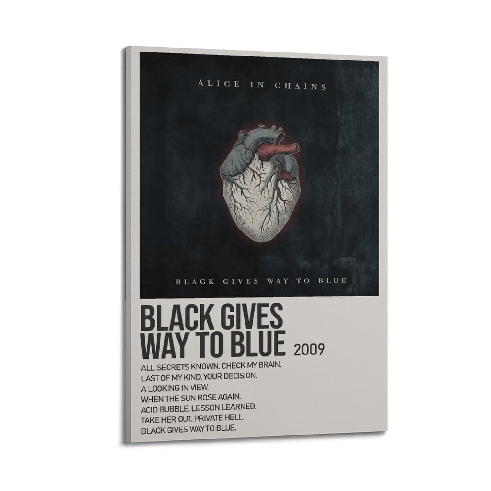 Black Gives Way to Blue Alice In Chains Minimalist Rapper Music Signed Limited Album Cover Prints Posters Canvas Wall Art Room Aesthetic Posters Music Classroom Bedroom Wall Decor Art 08x12inch(20x3