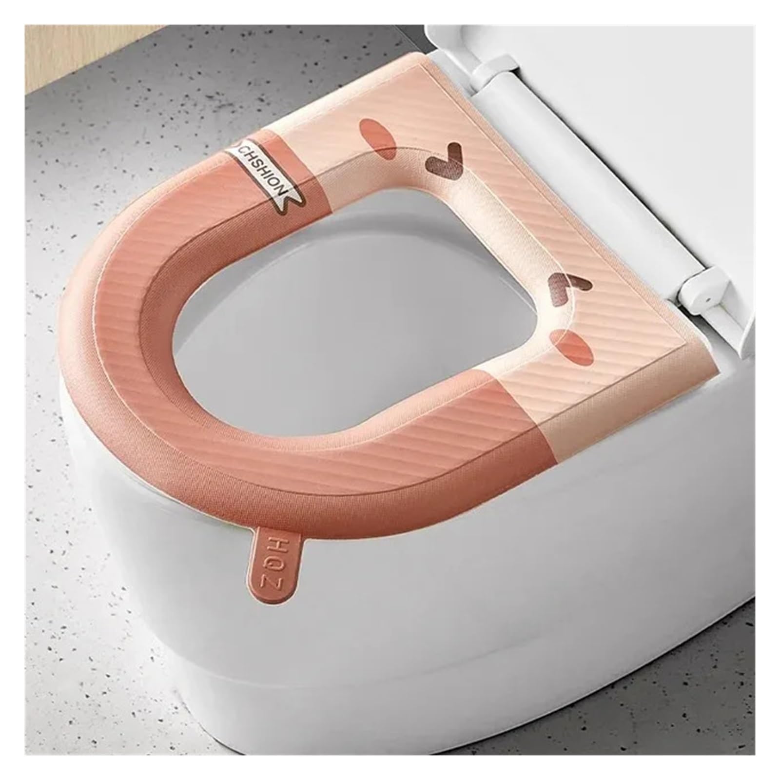 HLAVORTEXA Reusable Waterproof Toilet Seat Cover Washable Cover Pads Non-Slip Toilet Seat Cover(Pink)