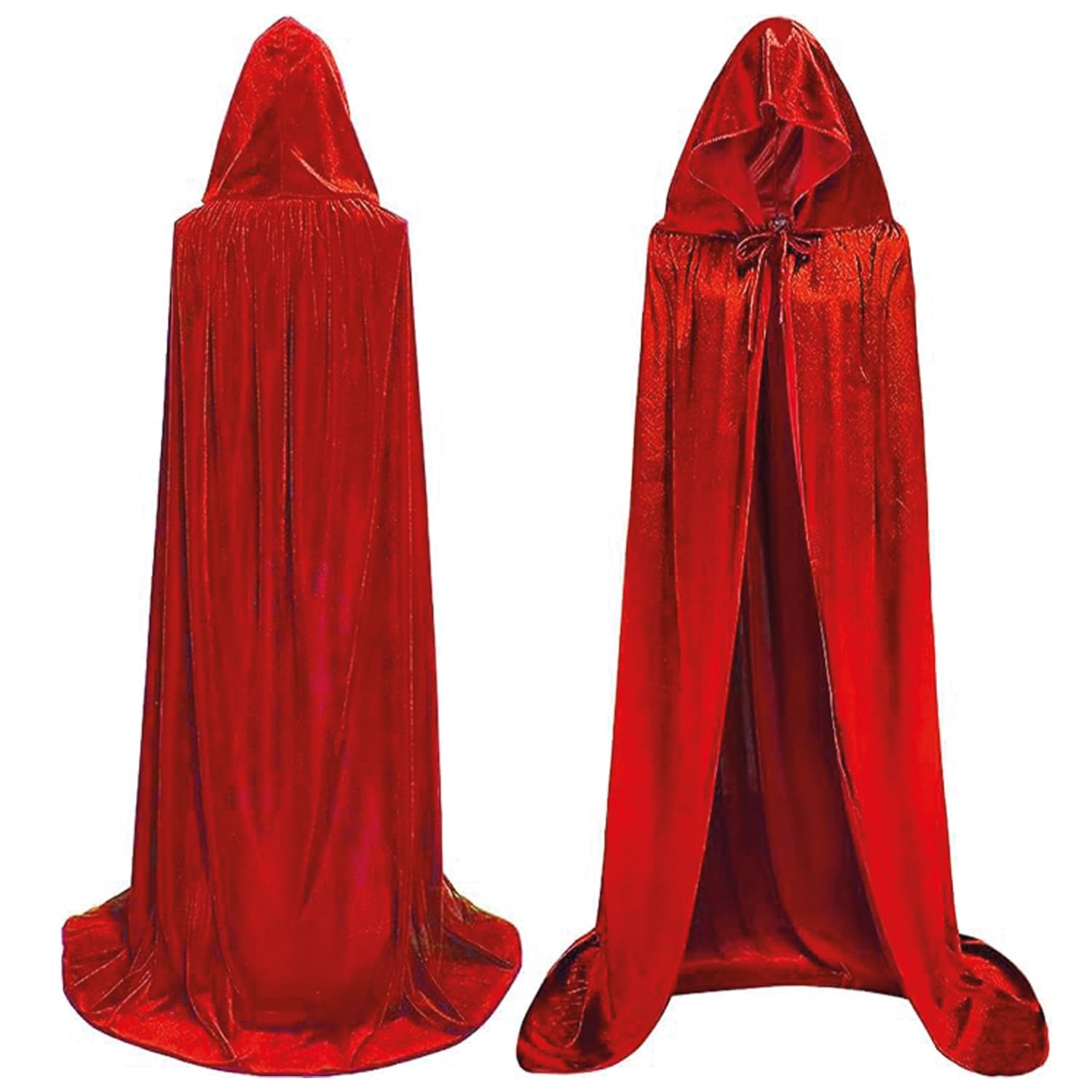 AirSuit Large Red Velvet Vampire Costume Cape | For Adult | Elegant & Comfortable | Size 150x150x0,3 cm | Halloween Disguise & Costume Party | OriginalCorner