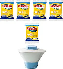 Clorador Flutuante Com 5 Pastilhas Hidroaal 5x1 | Suporte Pra Pastilhas De Cloro Piscina