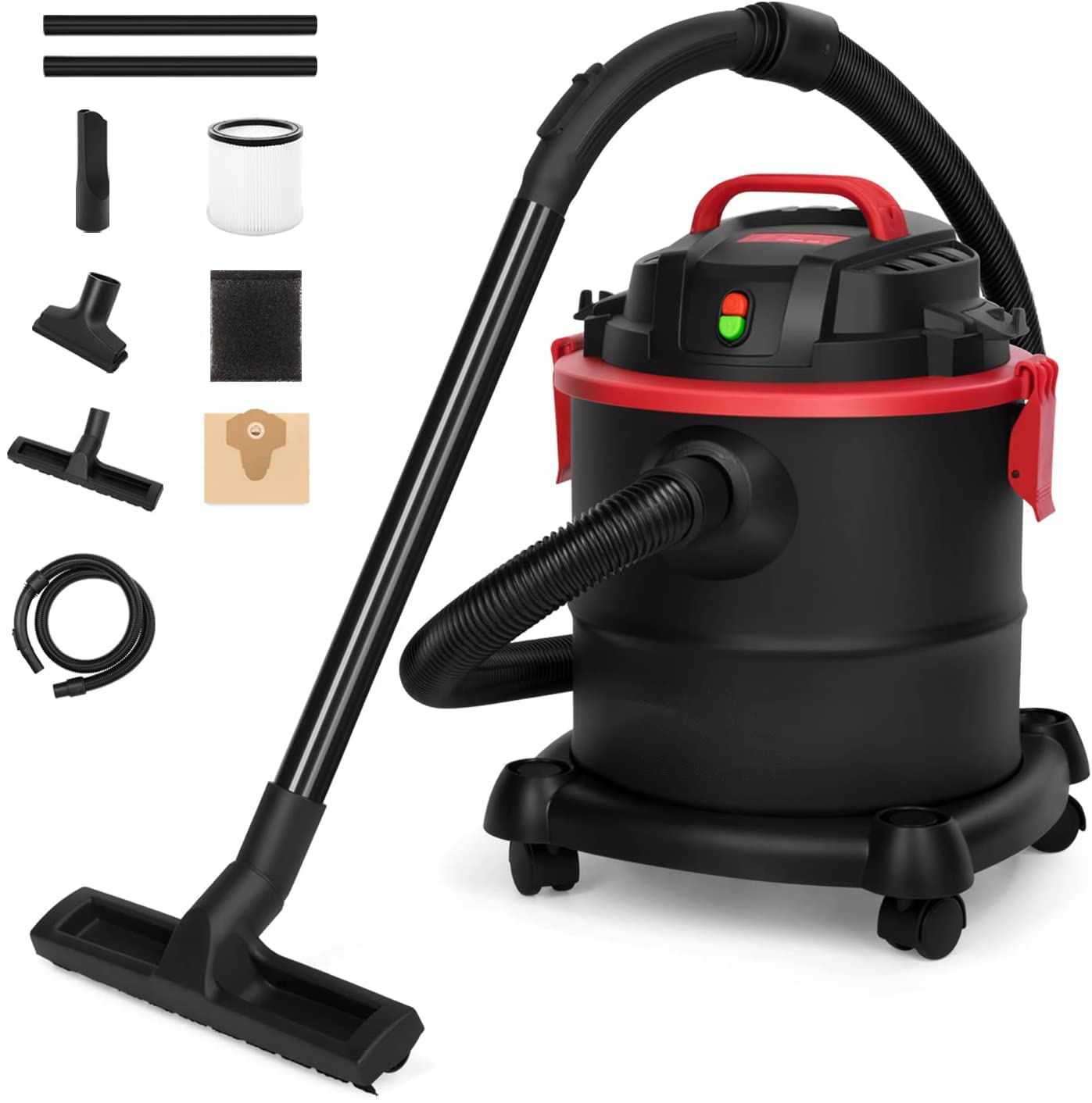 3 in 1 Wet Dry Vacuum Cleaner, 5 Gallon 5.5 Peak HP Portable Wet Dry