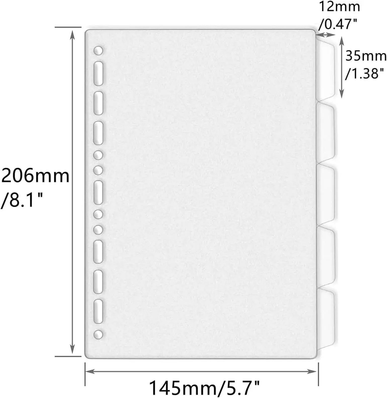 Divisori for Raccoglitori A4 A5 B5 Generi Con Fori