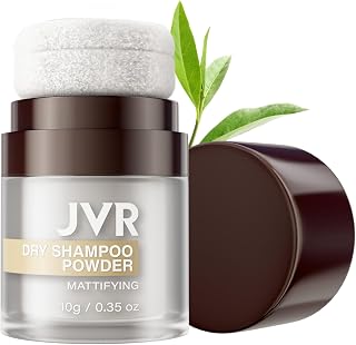 JVR matte dry shampoo powder, 10g, vegan, perfume free, for all hair types