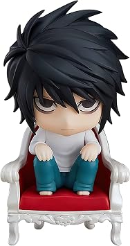 Death Note Figure Q Version Clayman Figure,4 L Figure PVC Changeable Face Movable Figure Statue Ornaments