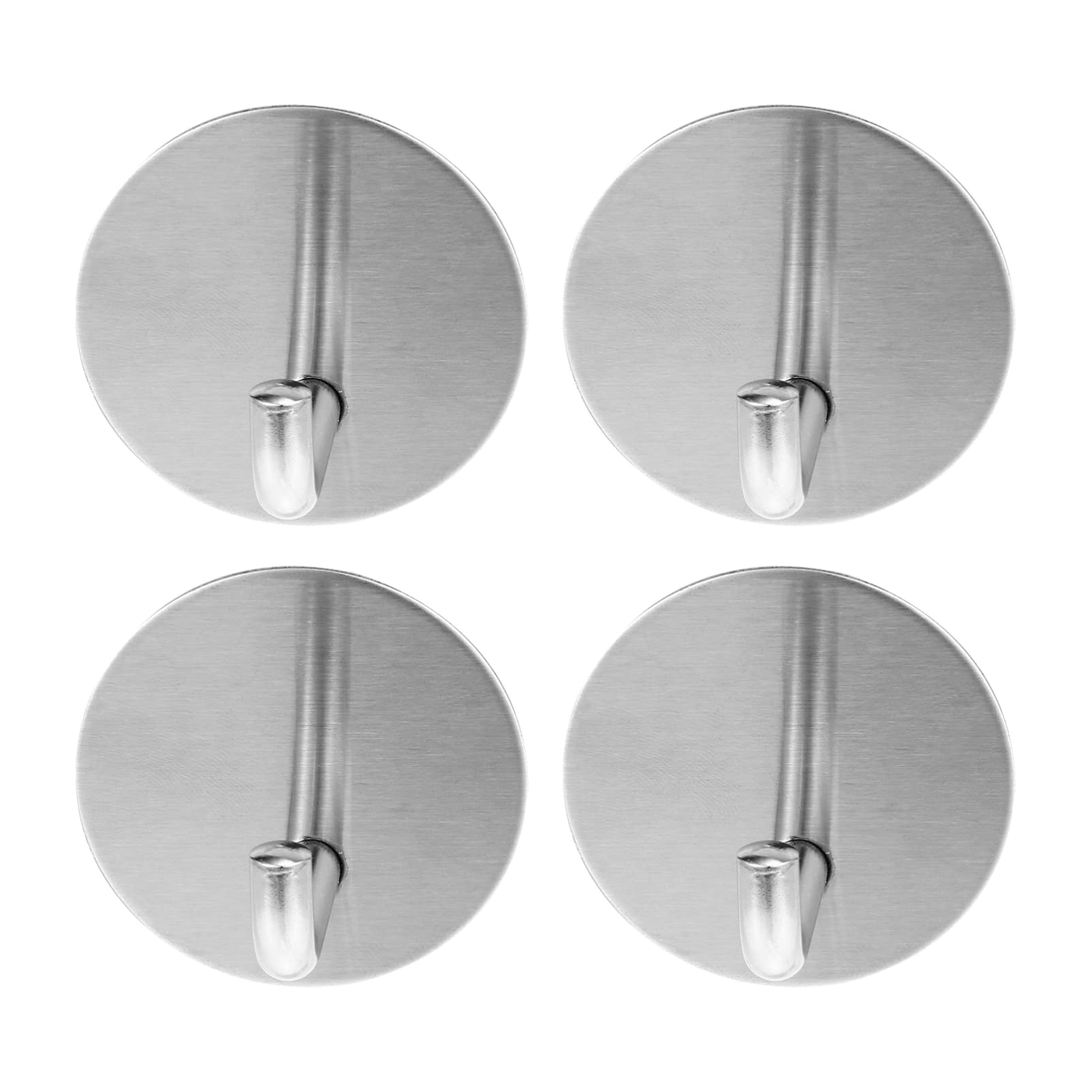 VASDEV 2 Juegos de Ganchos de Pared autoadhesivos de Acero Inoxidable para Entrada, Ganchos para Ropa, Perchas para el hogar, Cocina, baño, Dormitorio, Chaquetas, Sombreros, Batas, Toalla