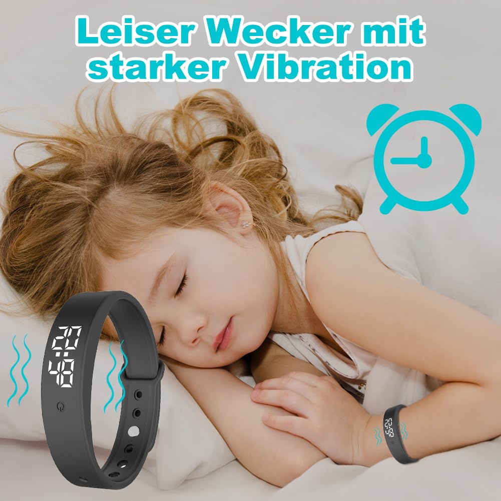 Töpfchentraining Uhr Für Kinder & Erwachsene – Stiller Alarm, Timer,  Trinkerinnerung Vibrationswecker Armband