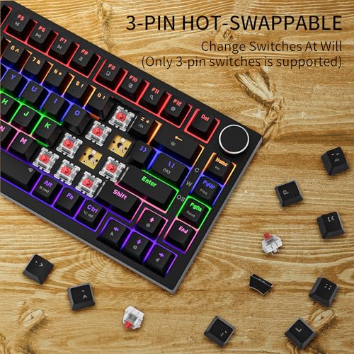 Image of Newmen GM326 Mechanical Keyboard,75% Percent Gaming Keyboard,Wired Keyboard