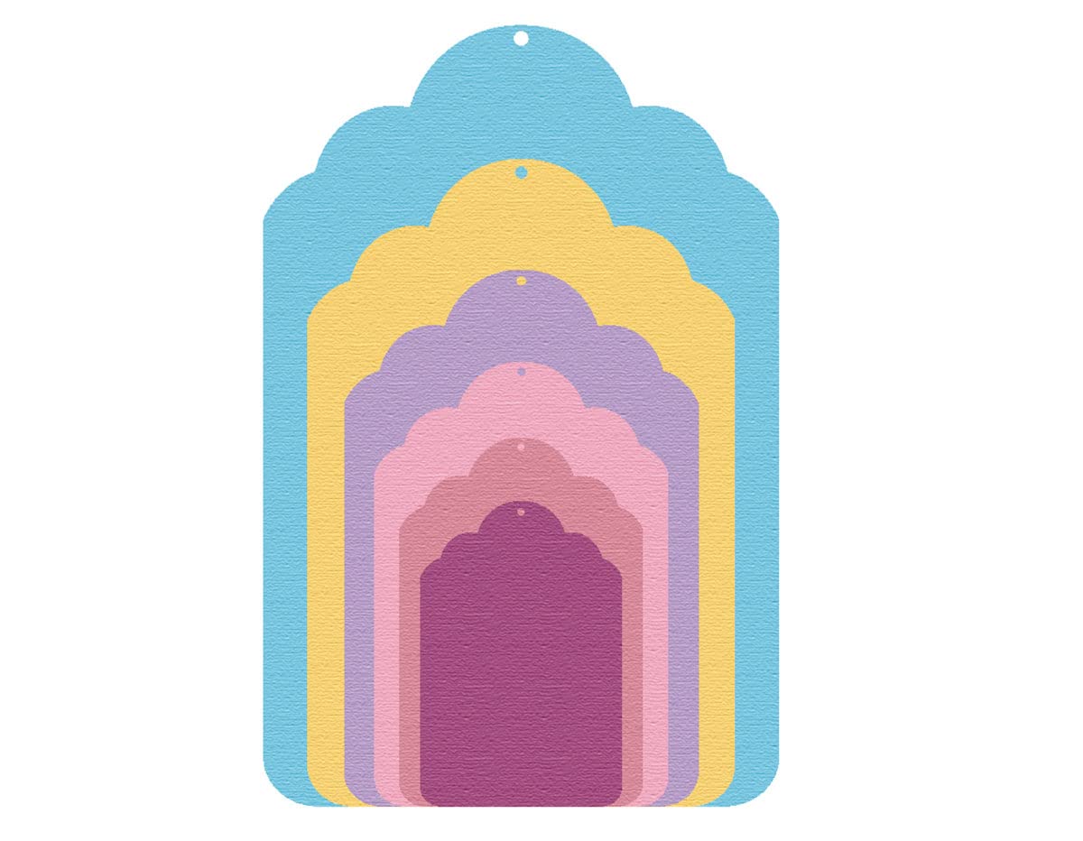 MISS KUTY Troquel fino ZAG Otros tags 6u. Para cortar papel, cartulina, goma EVA y hojas de aluminio para proyectos de tarjetería, scrapbooking y manualidades