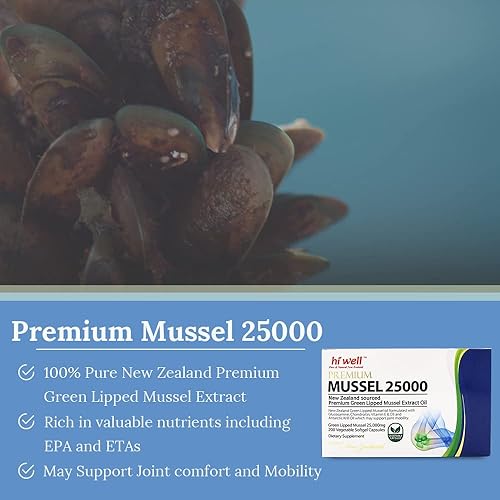 Miniatura 3 de Paquete de 2 cápsulas de mejillón Hi Well Premium 25000 200 cápsulas de cápsula vegetal