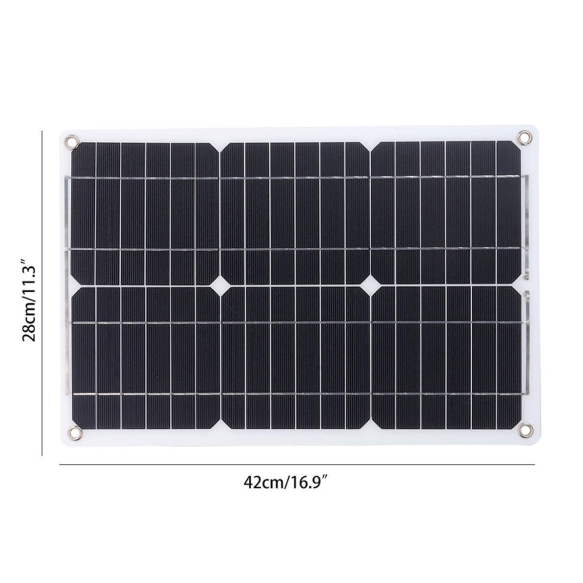 Panneau Solaire Portable 20w 18v, Monocristallin Noir pour Camping-car