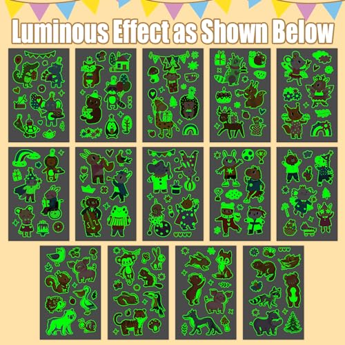 Partywind TS00569 Glow Animals Temporary Tattoos thumb #2