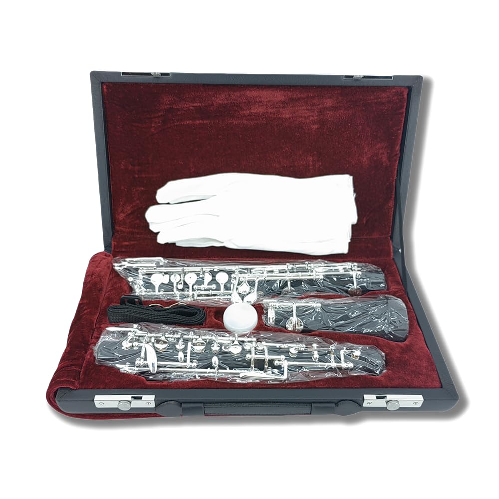 Professionelle C-Key-Oboe, Ebonit/Palisander, Gabel-F-Resonanzschlüssel, 3. Oktave, linke F-Taste