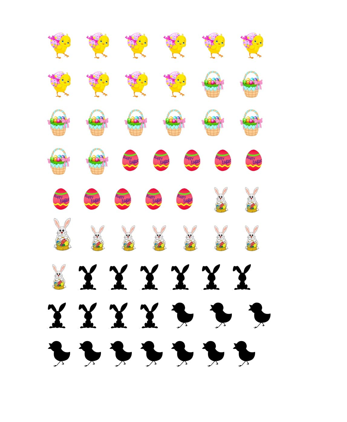 Kaz Creations # Easter Nail Art Decals C1 # Easter Collection (# Easter Nail Art Decals C1#)