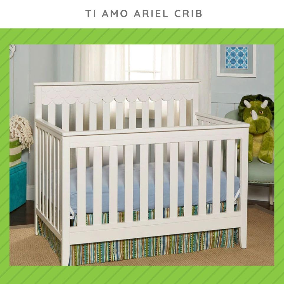 Image of CC KITS Toddler Bed Safety Guard Rail for Ti Amo Convertible Cribs by Bivona - Solid Wood Rail for Convertible Crib to Toddler Bed Conversion - Safety Bed Rail for Children (Option 1, White)