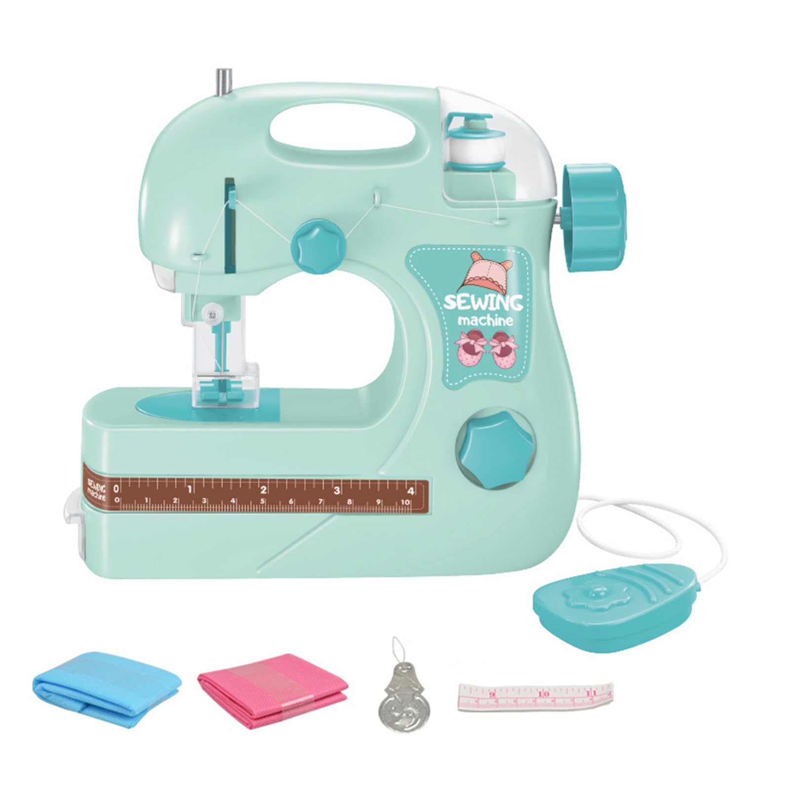 Nucelit Portable Small Electric Sewing Machine for Kids Craft Safe and Easy to Use Kids Sewing Machine
