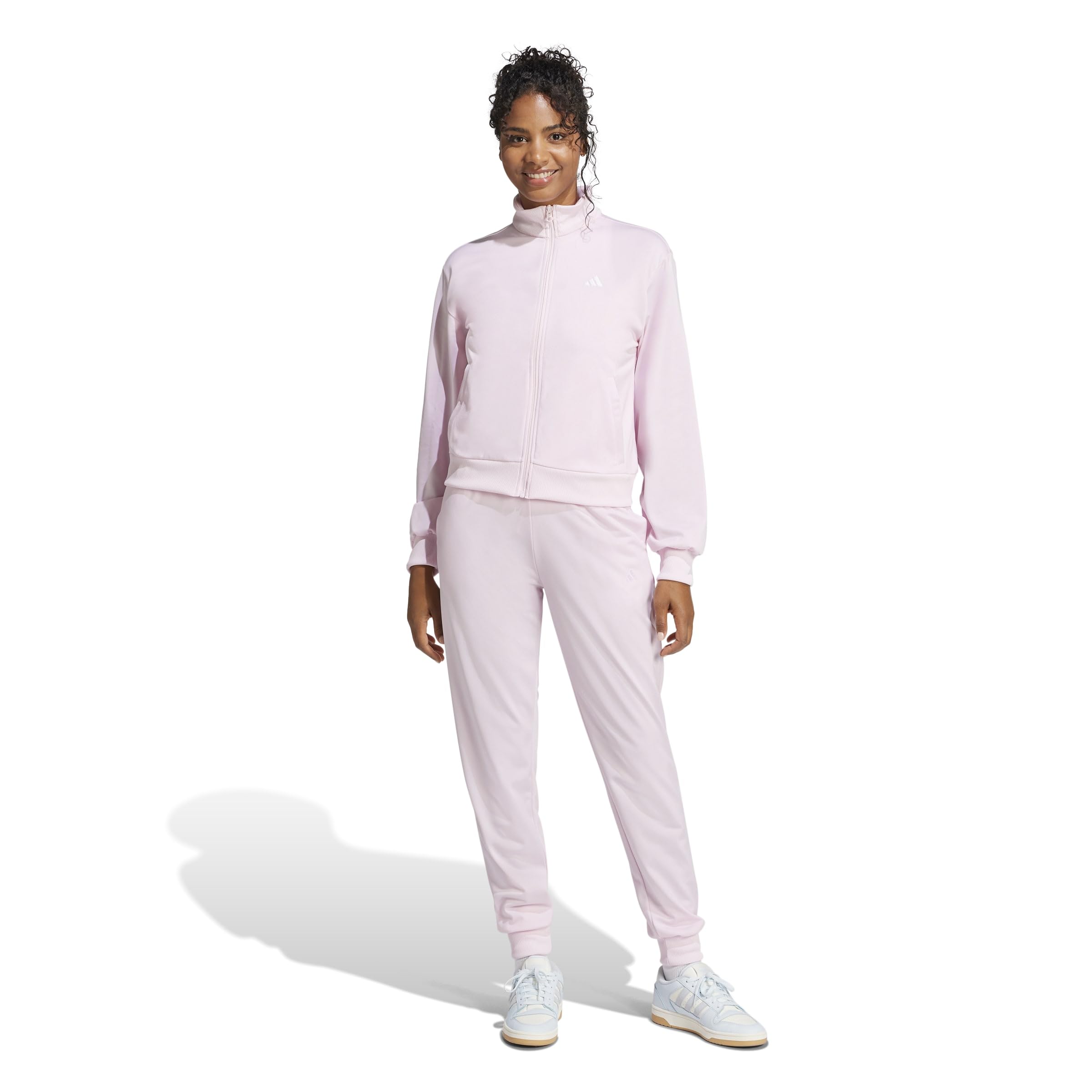 adidas Women's Essentials Feelcozy Track Suit, Clear Pink, L