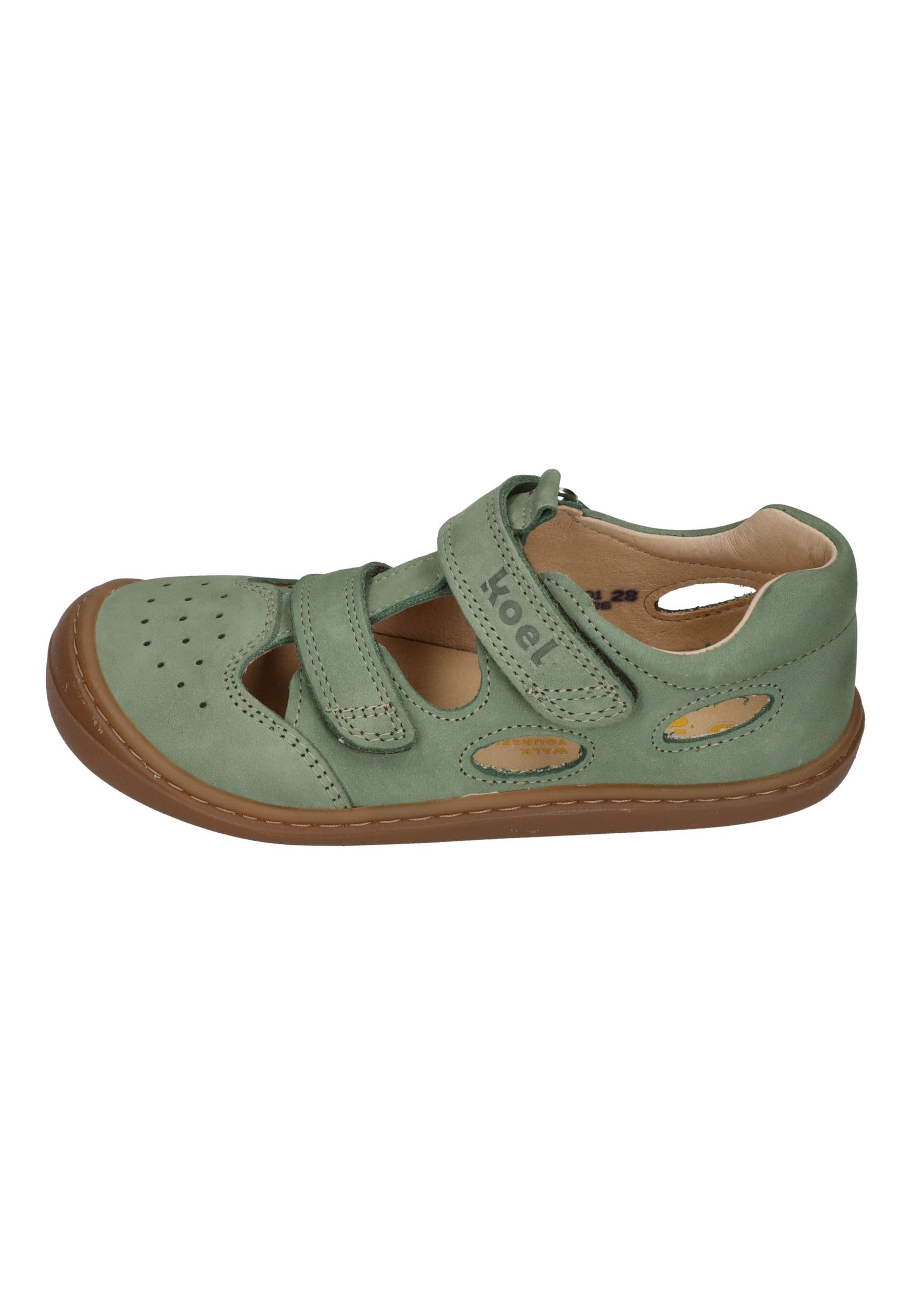 Koel Sandali primi passi Barefoog BEP pelle verde, Oliva, 29 EU