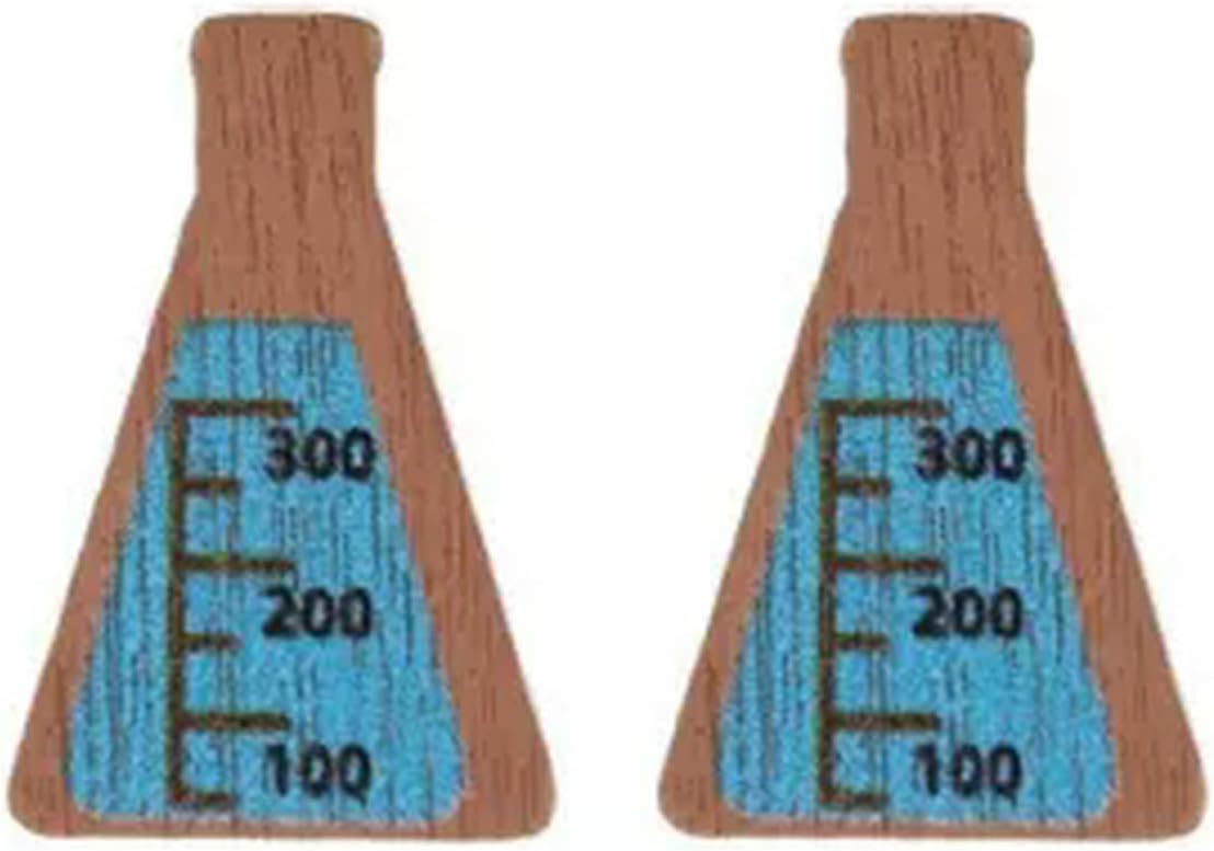 Cut Wood Apple Palette Round Smile Face Stud Earrings Leopard Cowboy Hat Gifts-#28 Cut Wood Apple Palette Round Smile Face Stud Earrings Leopard Cowboy Hat Gifts-#28