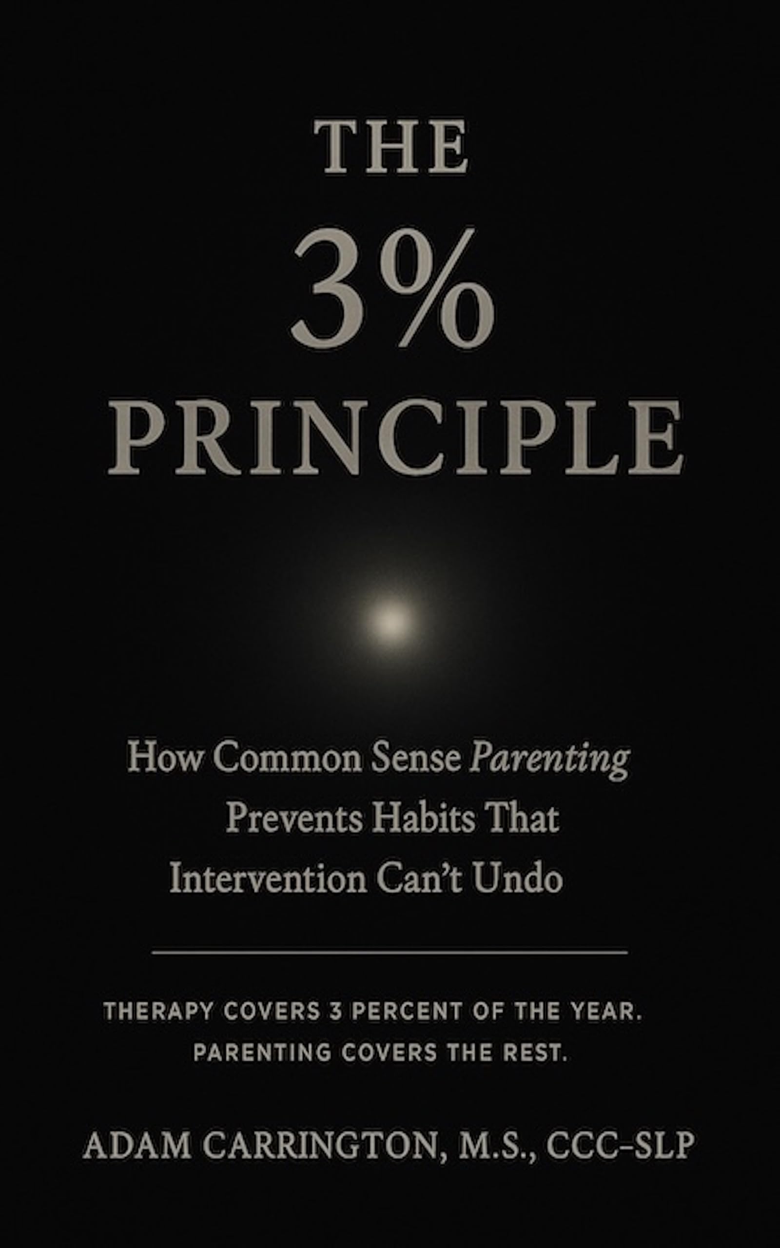 The 3% Principle: How Common Sense Parenting Prevents Habits That Intervention Can’t Undo