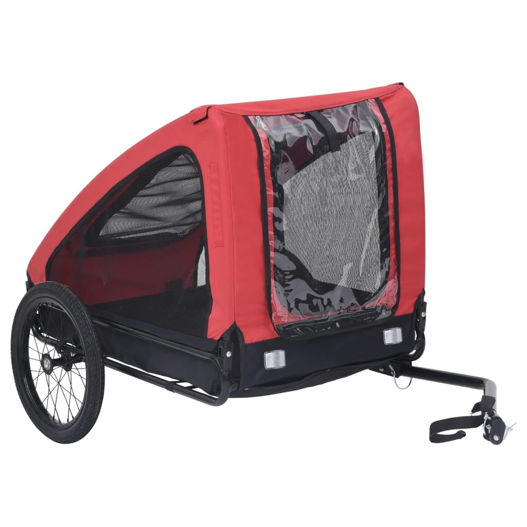 Remolque de bicicleta para mascotas, amarillo y negro