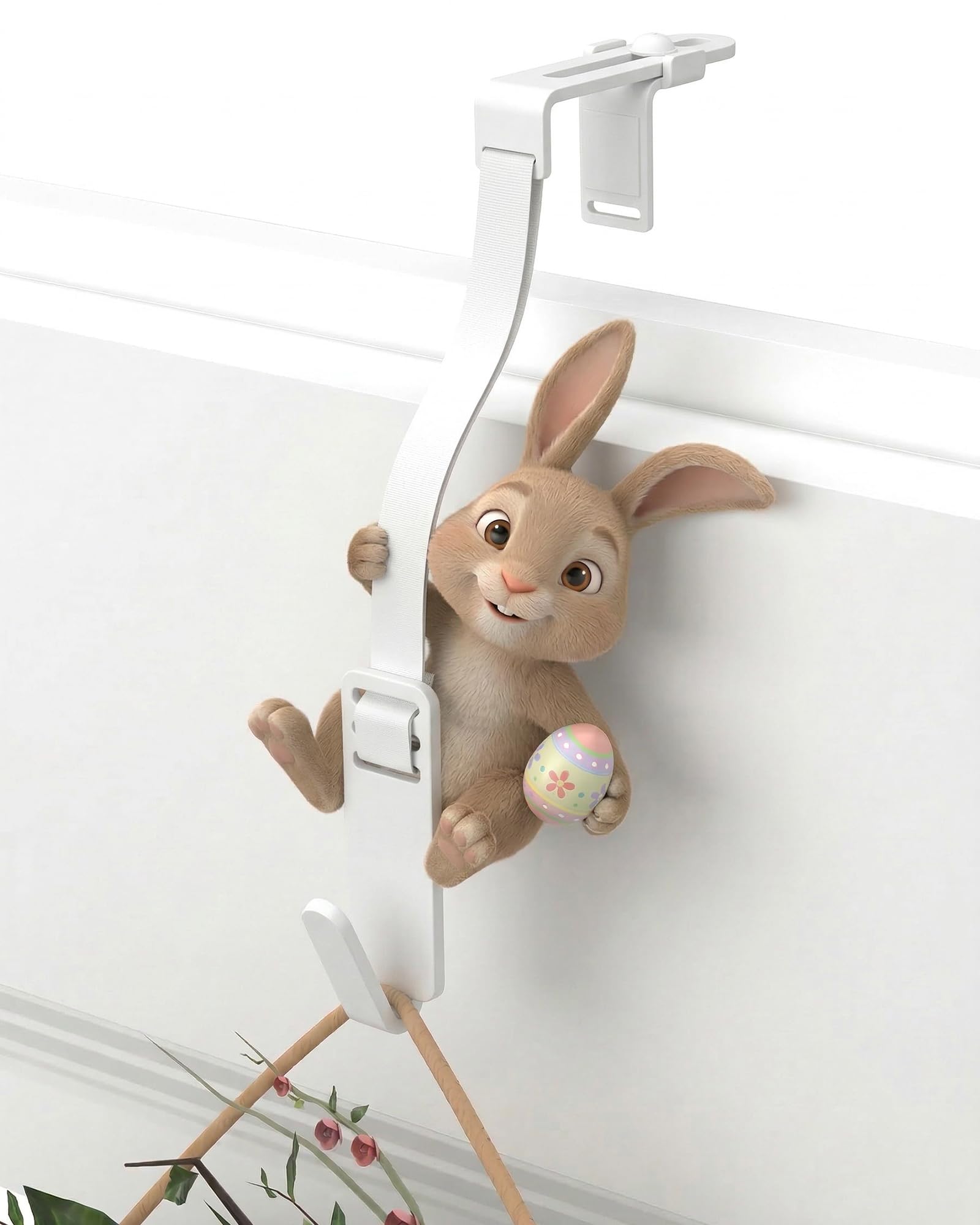 MDCASA Premium Türhaken I Beidseitig verwendbarer Türhaken zum Einhängen inklusive flexiblem Band I Anpassbarer & robuster Haken zum Einhängen