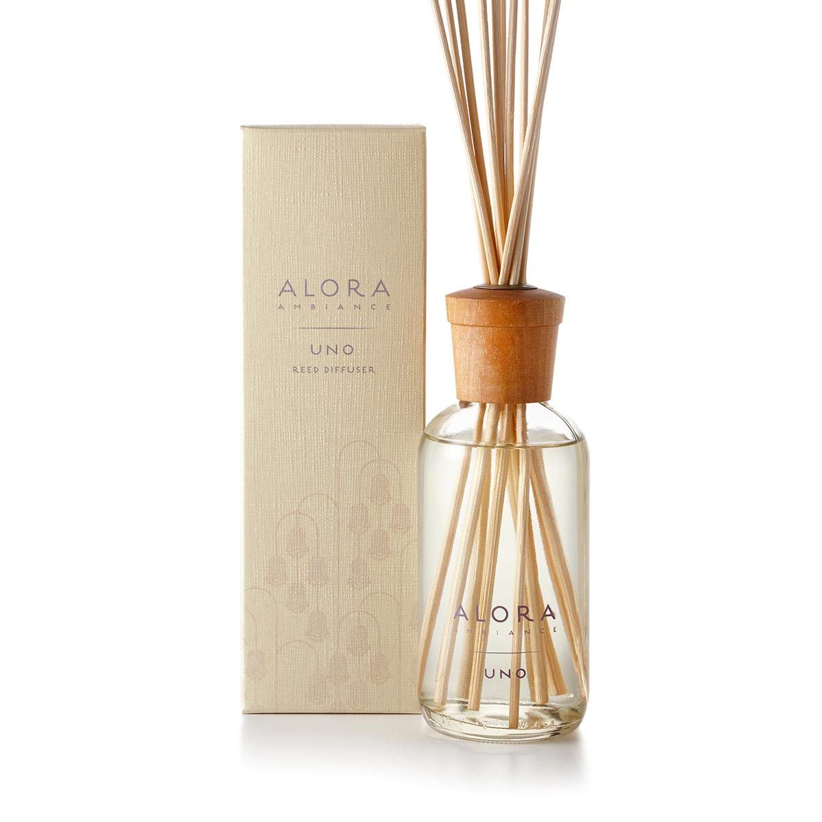 Alora Ambiance Uno 8 oz Reed Diffuser | Long-Lasting Sweet & Natural Fragrance | Beautifully Designed for Any Space