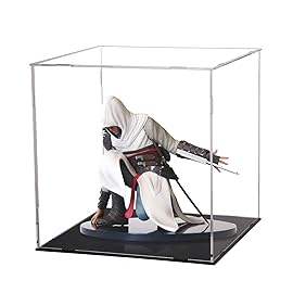 Evron Display Case for Collectibles Assemble Clear Acrylic Box Alternative Glass Case for Display Action Figures Home Storage & Organizing Toys (3x3x3 inch; 7.5x7.5x7.5 cm)