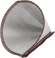 Vista 1 de EMUKOEP Filtro de café reutilizable en forma de cono de filtrado fino 304 de acero inoxidable sin papel filtro de café de malla (L para 3 a 4 tazas)