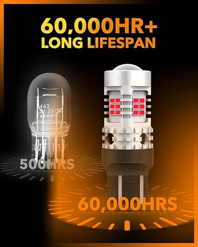 Miniatura 21 de OXILAM Bombilla LED 912 921 mejorada, luces de marcha atrás, bombillas de respaldo para automóvil, brillo 300% más alto, 6000 K, blanco