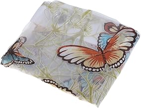 VOSAREA Cortinas Florais Cortinas Transparentes Cortinas De Voile Janela Janela Transparente Tule Salgueiro Ramo Janela Triagem Flores