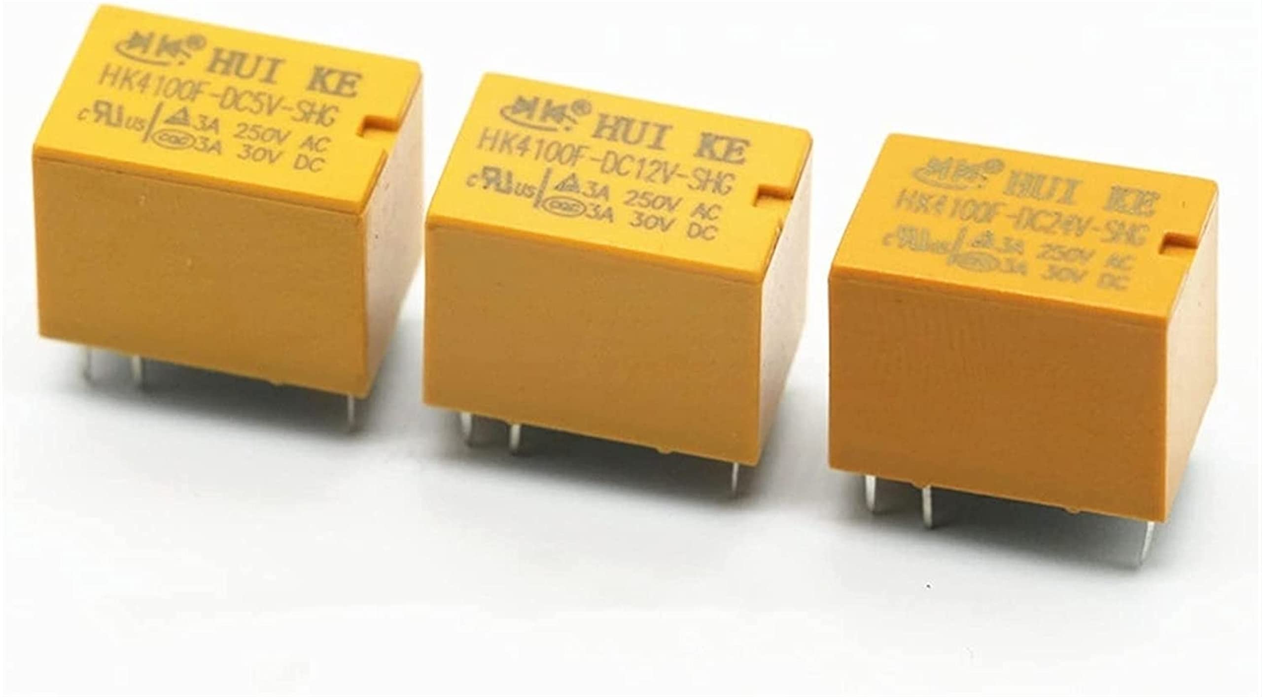 AERBNYEQP Relay 10pcs/lot HK4100F-DC24V-SHG HK4100F-DC12V-SHG HK4100F-DC5V-SHG HK4100F-DC03V-SHG 3V 5V 12V 24V 3A 6pins Mini Power Relays(HK4100F-DC5V-SHG)