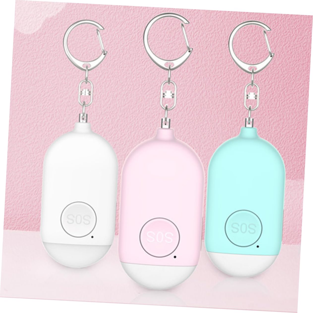 OSALADI 3pièces Alarme De Sécurité Personnelle avec Système Alerte Sonore pour Femmes Dispositif De Protection Portable Et Pratique pour Jogging Et Nuit Blanc
