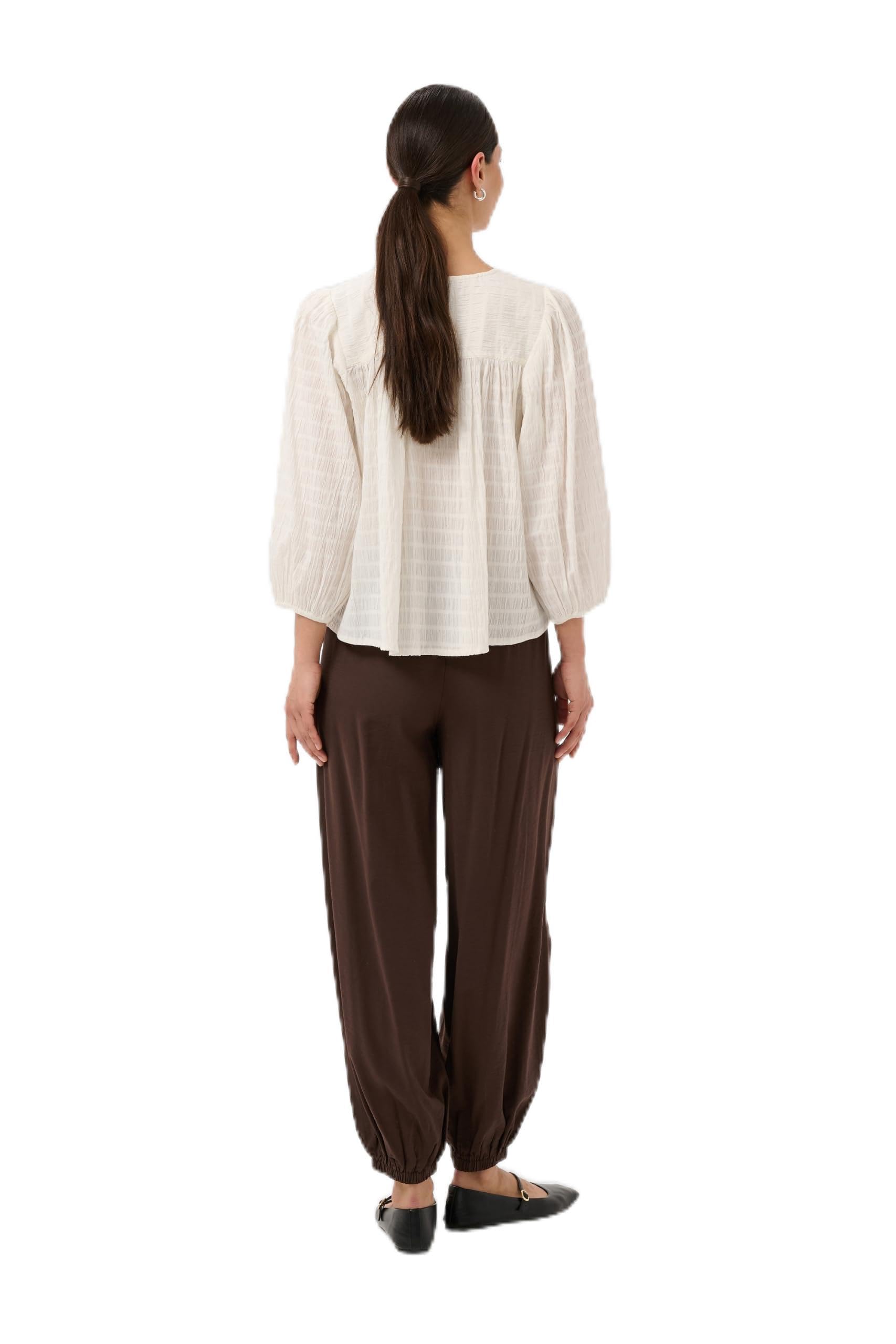 KAFFE Damen Bluse Langarm KAmissie 3/4 Ärmel
