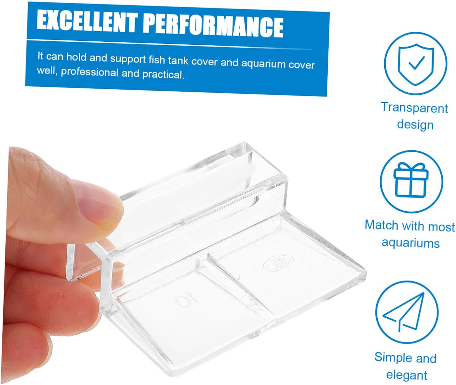 4pcs Sturdy Acrylic Fish Tank Lid Holders Cover Support Racks for Aquariums for Heat Preservation and Easy Maintenance