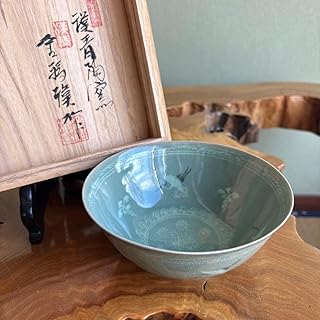 漢青陶窯 高麗青磁茶碗 金福漢造 抹茶碗 茶道具 共箱