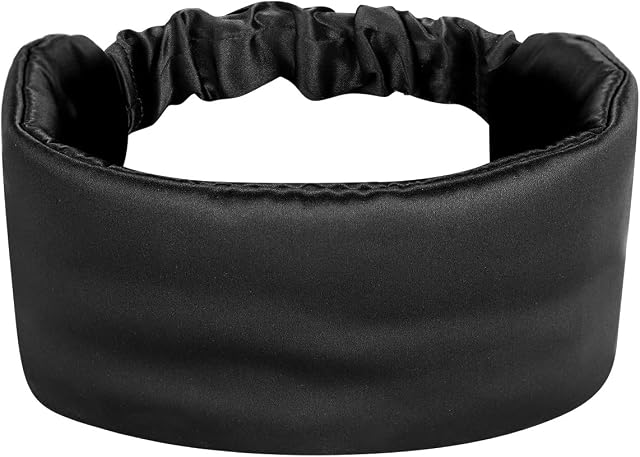 ALASKA BEAR Silk Sleep Headband for Women and Men, 100% Blackout Eye Mask Nose Wire & Wrap-Around Ears Without Velcro, Luxury Smooth Soft Eye Cover for Sleeping Cloud-Like Touch on Face