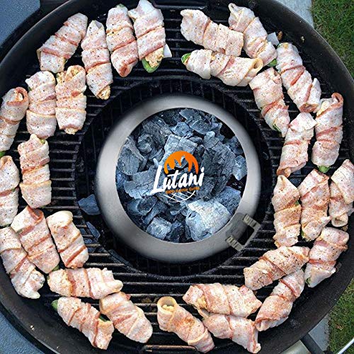 LUTANI Stainless Steel BBQ Whirlpool for Kettle Grills #TOP6