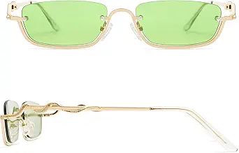 Y2K Snake Sunglasses for Women Men Narrow Rectangular Y2k Chic Sunnies AP3649