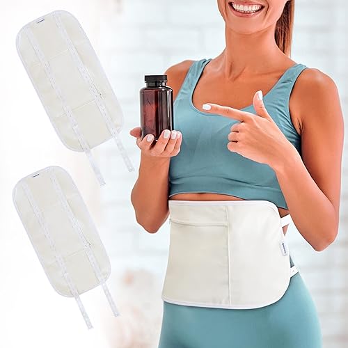 Paquete de 2 unidades de aceite de ricino reutilizable por compresa, paquete de aceite de ricino sin desorden para desintoxicación del hígado,