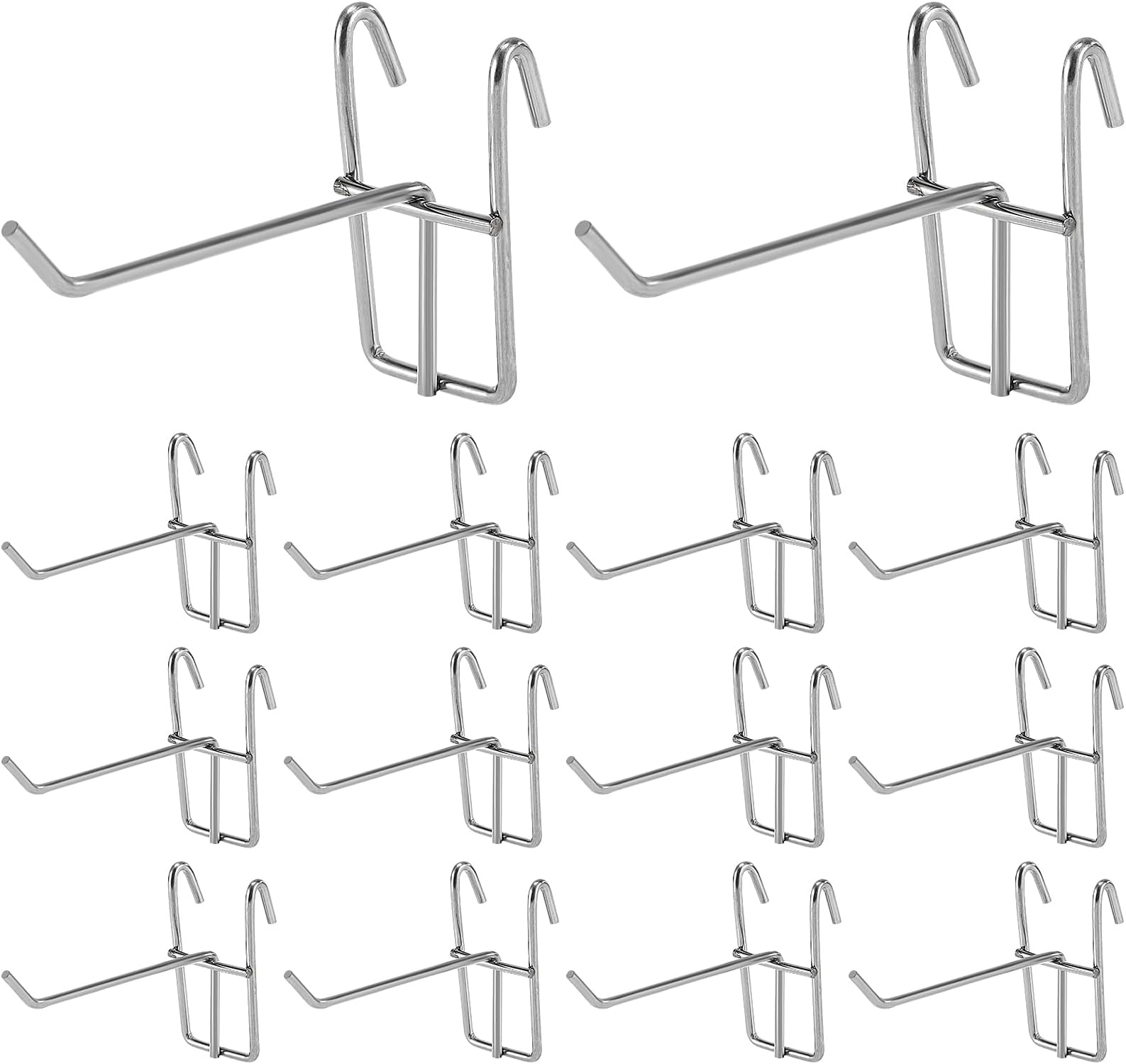 DOITOOL 30Pcs Gridwall Hooks Panel Display Hooks Slatwall Peg Board Hook Supermarket Iron for Store Living Room Kitchen Home 10cm