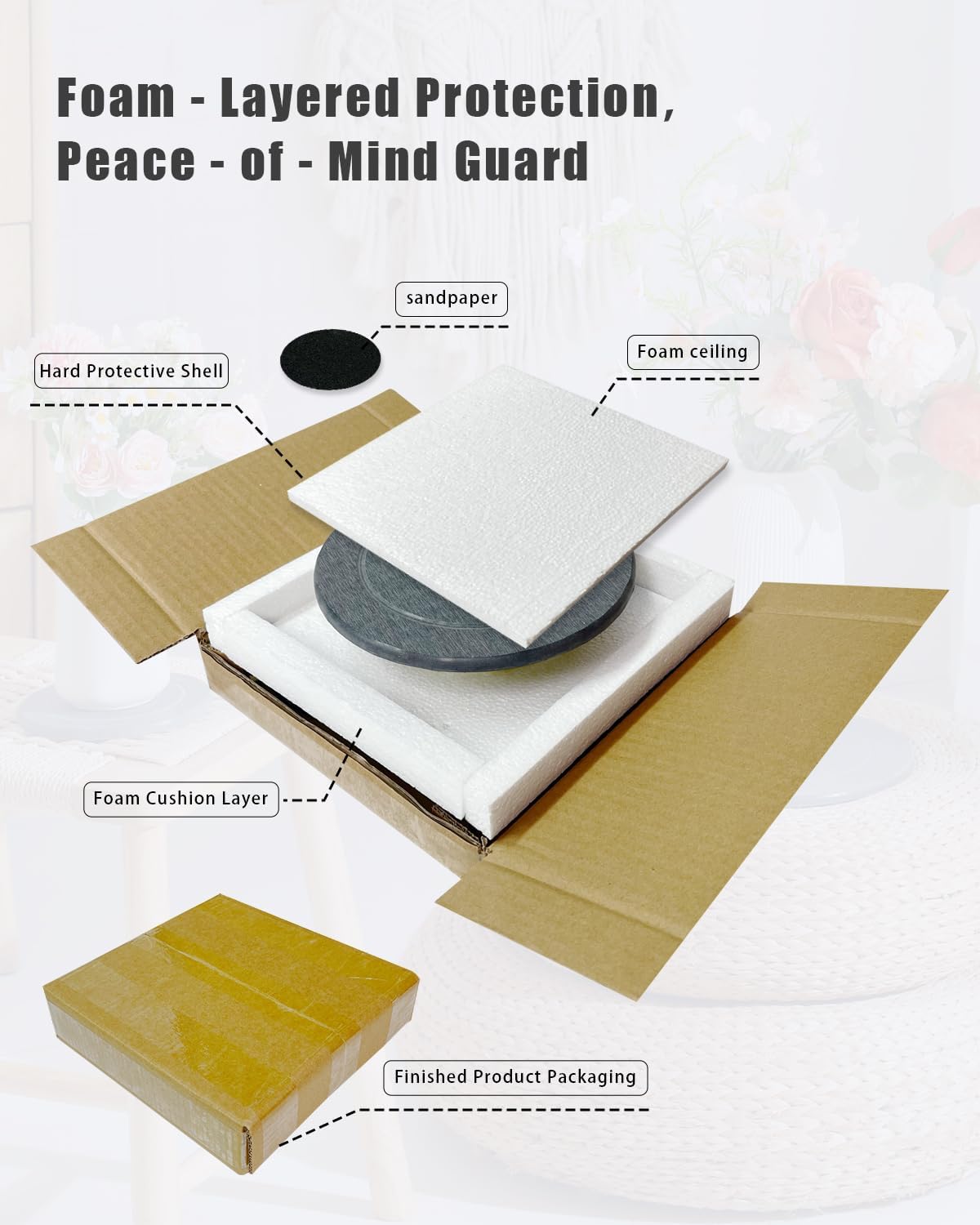 Diatomaceous Earth Plant Saucer Instant Dry, 2 Pack 8 inch Super Absorbent Plant Trays for Pots, Plant Water Catcher Tray, Plant Drip & Drainage Tray for Indoor, Gray - Image 8